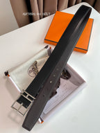 HM Nathan 40mm Belt Black Chocolate Leather 187791