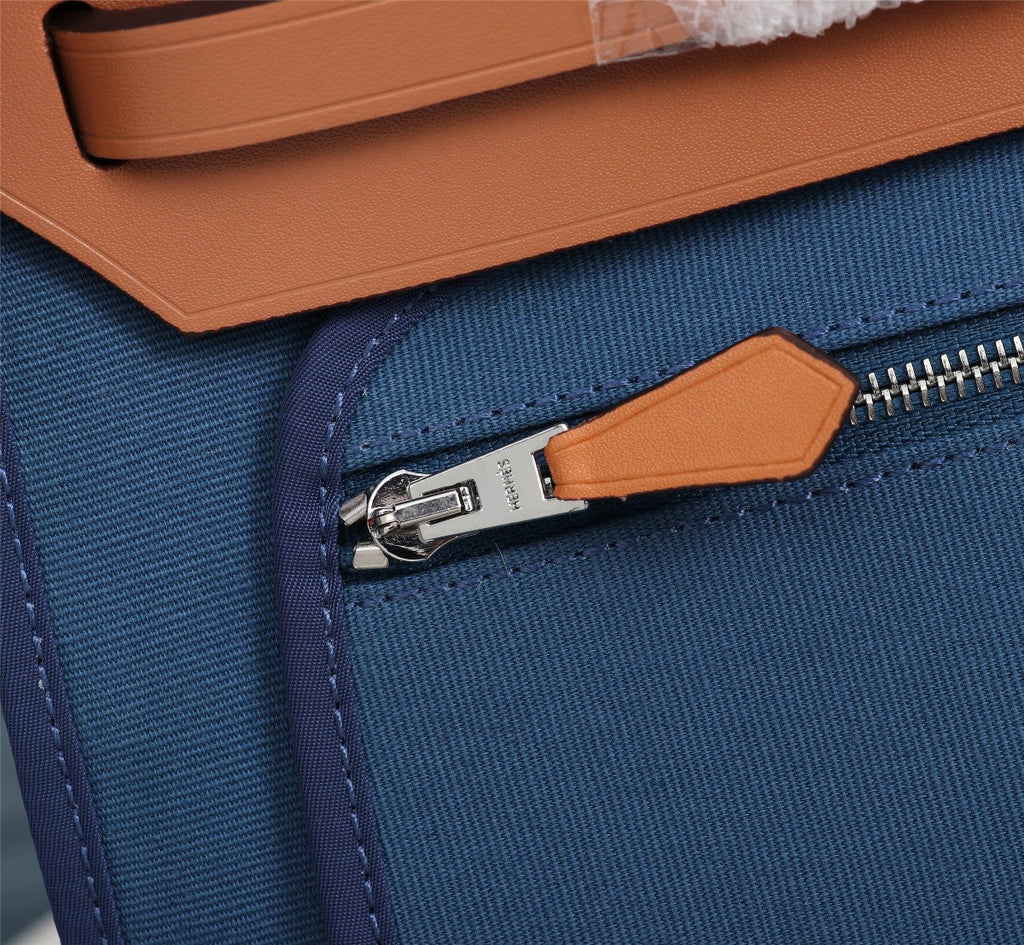 HM HERBAG ZIP 31 AEGEAN AND COPPER CANVAS