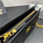 CARO POUCH 19 BAG IN BLACK CALFSKIN