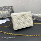 CARO POUCH 19 BAG IN WHITE CALFSKIN