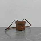 Celine Small Box Cuir Triomphe Bag Brown Calfskin