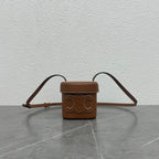 Celine Small Box Cuir Triomphe Bag Brown Calfskin