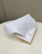 FENDI FIRST SMALL 32 IN WHITE NAPPA LEATHER BAG GOLD HARDWARE