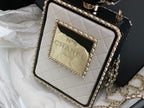 CC N5 Perfume Bottle Bag White Quited Lambskin