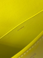 20 CHAIN EMBOSSED ARMPIT BAG CHARTREUSE YELLOW CALFSKIN