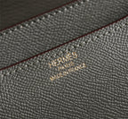 HM CONSTANCE BAGS 22 PEWTER GRAY EPSOM