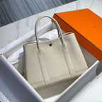 HM GARDEN PARTY 30 WHITE CALFSKIN
