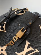 LV Petit Palais Bag Black White Cowhide 241141