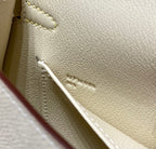 HM Mini Kelly 19cm Cream Yellow Epsom Silver Hardware