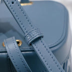 SQUARE BOX CROSSBODY BAG 11 AZURE BLUE CALFSKIN