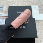 CC Phone Holder Pale & Air Pod Bag Pink Caviar Diamond Hardware 229778