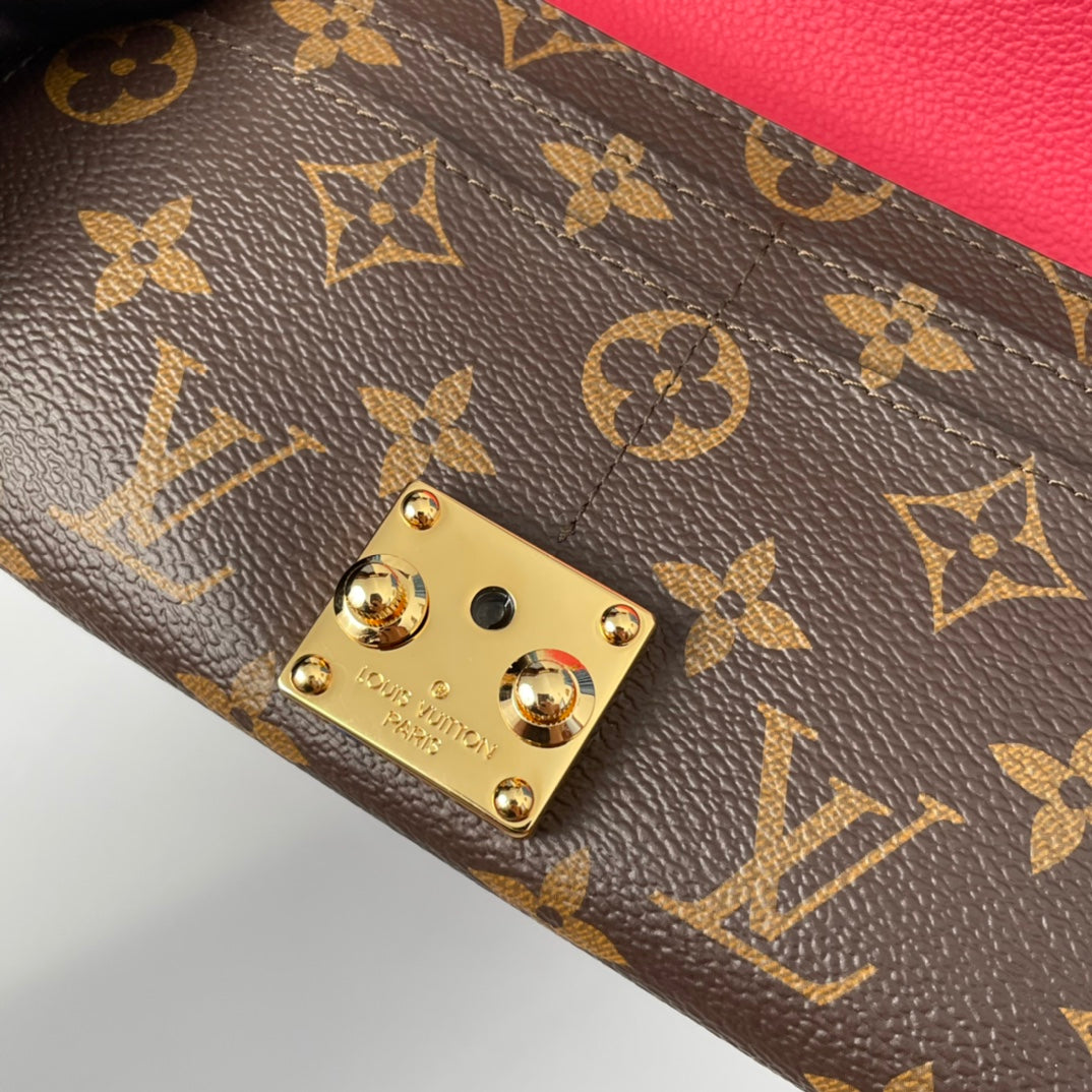 LV M58417 Pallas Wallet Pink Monogram Canvas 221566
