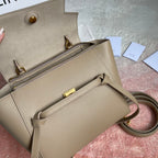 FISH BAG 24 BEIGE CREAM LEATHER
