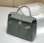 HM KELLY 28CM DARK GREY TOGO GOLD HARDWARE