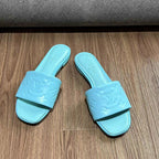 LV Neo Revival Flat Mule 15mm Blue Cowhide