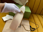 Gucci Marmont 21cm Shoulder Bag White Leather 333534