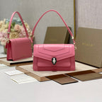 Serpenti Forever East-West Shoulder Bag 22cm Pink Cafskin GHW 188473