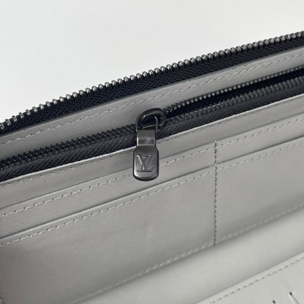 LV M81384 Zippy Vertical Wallet Monogram Shadow Calf Leather 221623