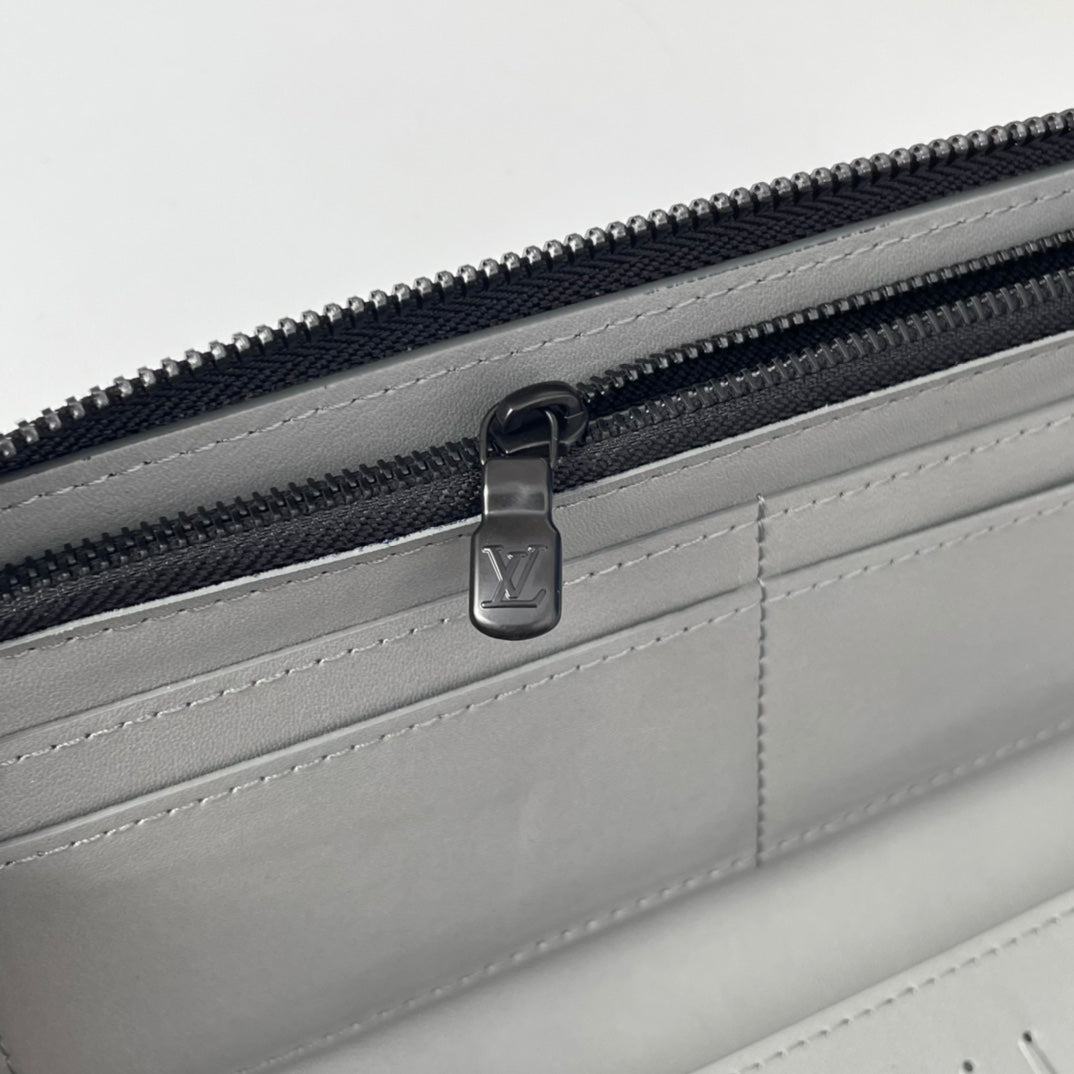 LV M81384 Zippy Vertical Wallet Monogram Shadow Calf Leather 221623