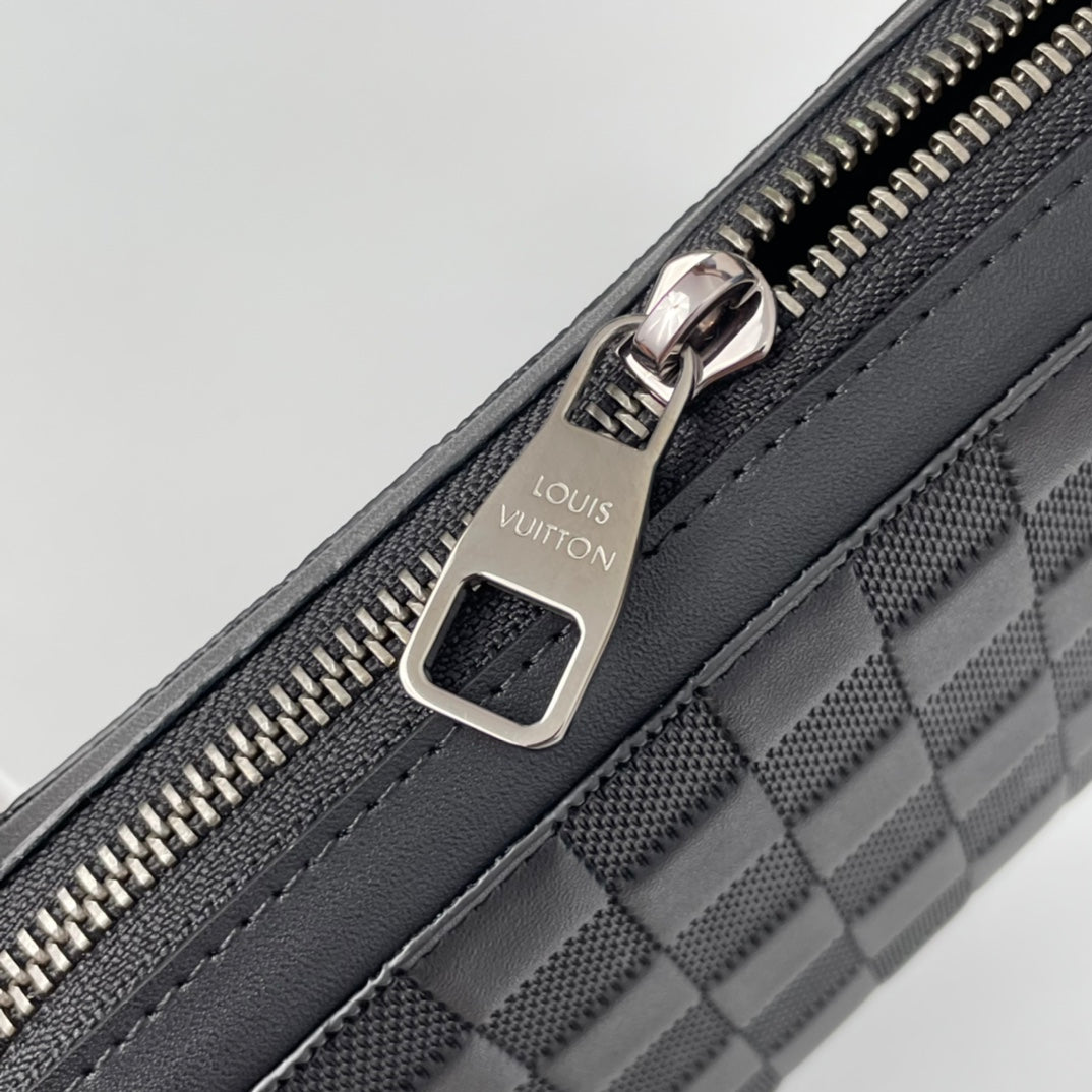 LV N61254 Zippy XL Wallet Black Damier Infini Leather 221563