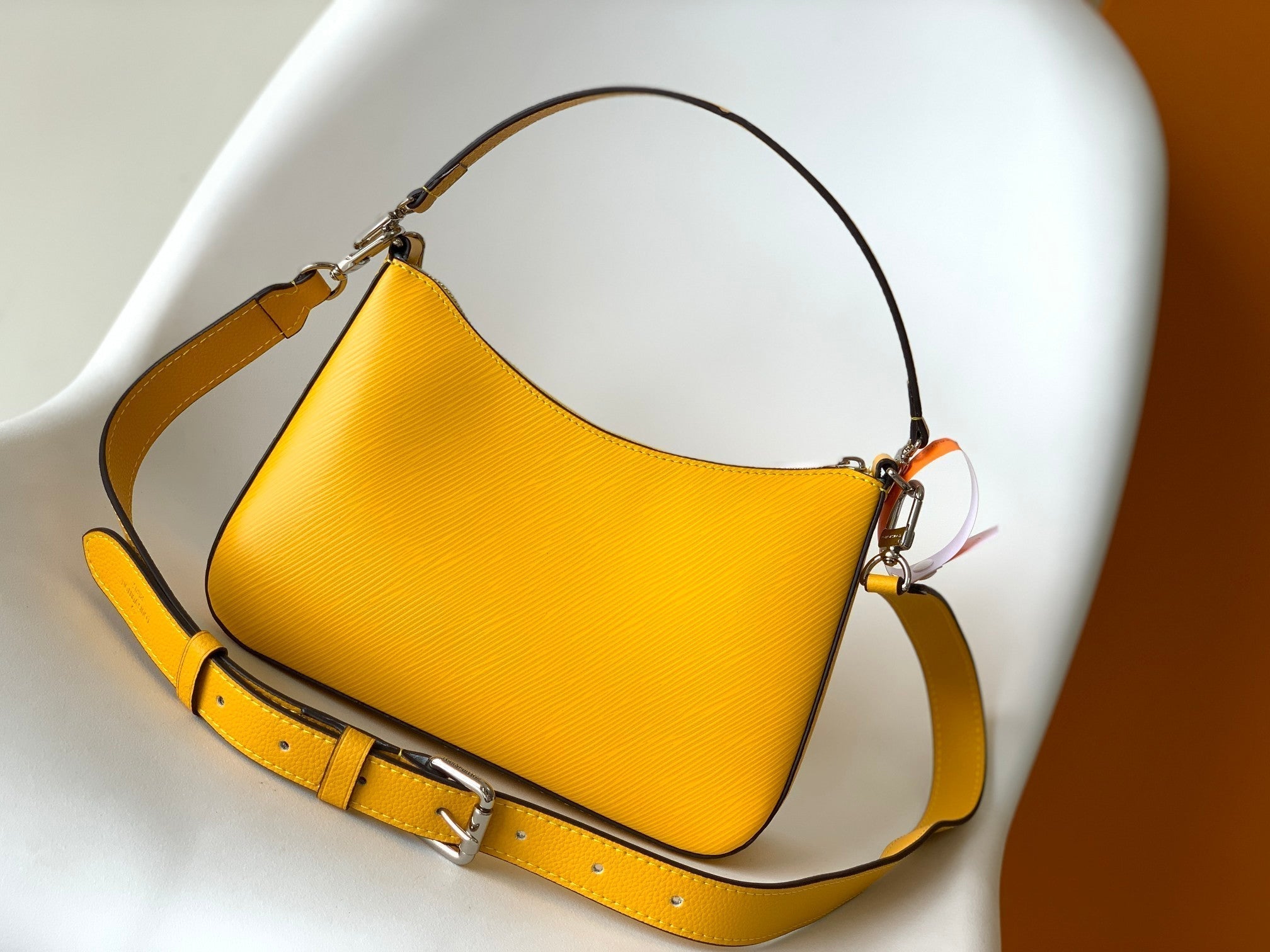 LV Marelle 25cm Yellow Epi Grain Cowhide Metal HW