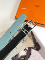 HM Cape Cod 32mm Reversible Belt Green Black Leather 187796