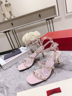 Valentino Rockstud Sandals Heels 60MM Sheepskin