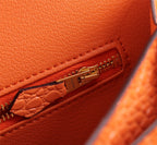 HM CONSTANCE 23 ORANGE CROCODILE EMBOSSED CALFSKIN GOLD HARDWARE