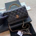 CC Logo Flap Bag 20cm Black Caviar GHW 235167