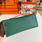 HM Kelly Cut 31 Kaitoke Green Epsom Leather Gold Hardware 229040