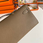 HM Kelly Cut 31 Etoupe Epsom Leather Gold Hardware 229054