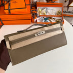 HM Kelly Cut 31 Etoupe Epsom Leather Silver Hardware 229055
