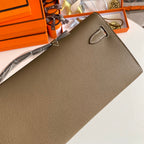 HM Kelly Cut 31 Etoupe Epsom Leather Silver Hardware 229055