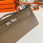 HM Kelly Cut 31 Etoupe Epsom Leather Silver Hardware 229055