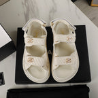 CC 25S Dad Sandal Cream Tweed Calfskin