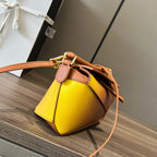 Mini Puzzle bag in soft grained 18cm Yellow and Tan Calfskin