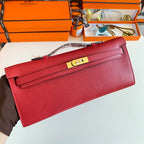HM Kelly Cut 31 Red Epsom Leather Gold Hardware 229051