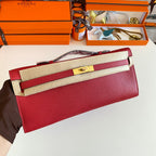 HM Kelly Cut 31 Red Epsom Leather Gold Hardware 229051