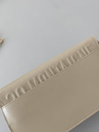 medium cd east west 22cm beige calfskin ghw