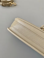 medium cd east west 22cm beige calfskin ghw