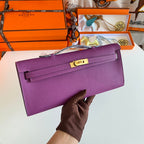 HM Kelly Cut 31 Violet Epsom Leather Gold Hardware 229037