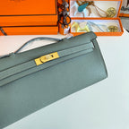HM Kelly Cut 31 Ash Grey Epsom Leather Gold Hardware 229038