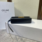 classic triomphe 20 black calfskin leather strap gold hardware