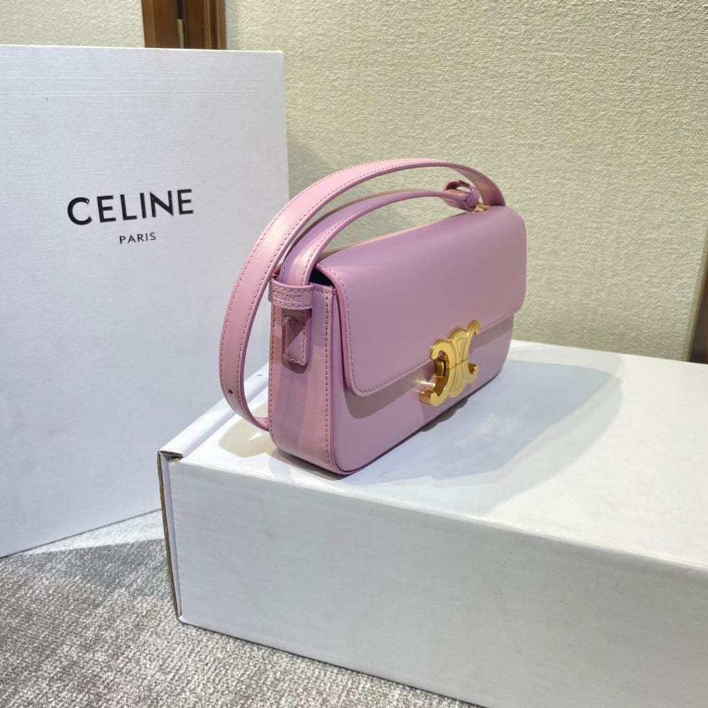 classic triomphe 20 pink calfskin gold hardware