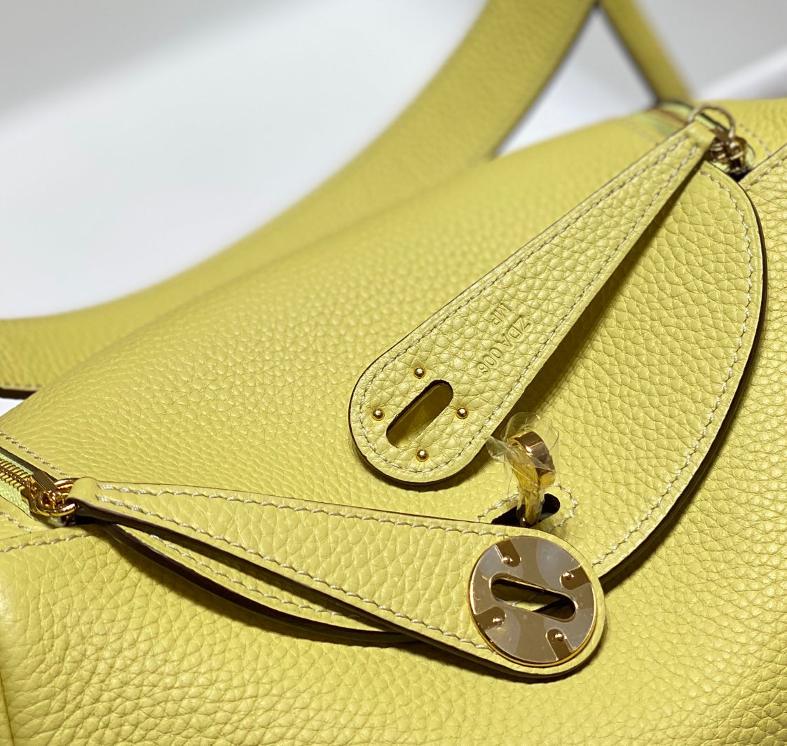 HM LINDY 26 BAG LEMON TAURILLON CLEMENCE LEATHER
