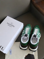 VT Lace Sneaker Green Brown Suede Leather