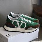 VT Lace Sneaker Green Brown Suede Leather