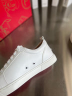 Christian Louboutin Louis Junior Spikes White Cowhide 332091