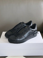 VT Open Sneaker Full Black Calfskin
