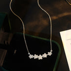 wild flower diamond line pendant